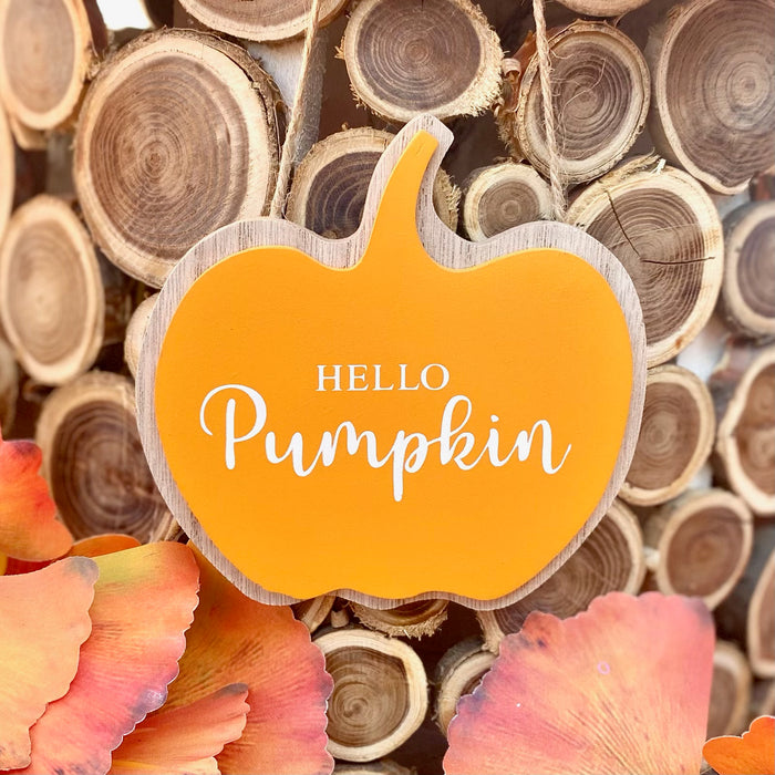 "Hello Pumpkin" Hanging Sign