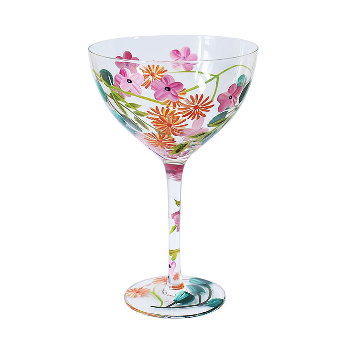 Handpainted Cocktail Glass by Lynsey Johnstone - Butterfly Garden