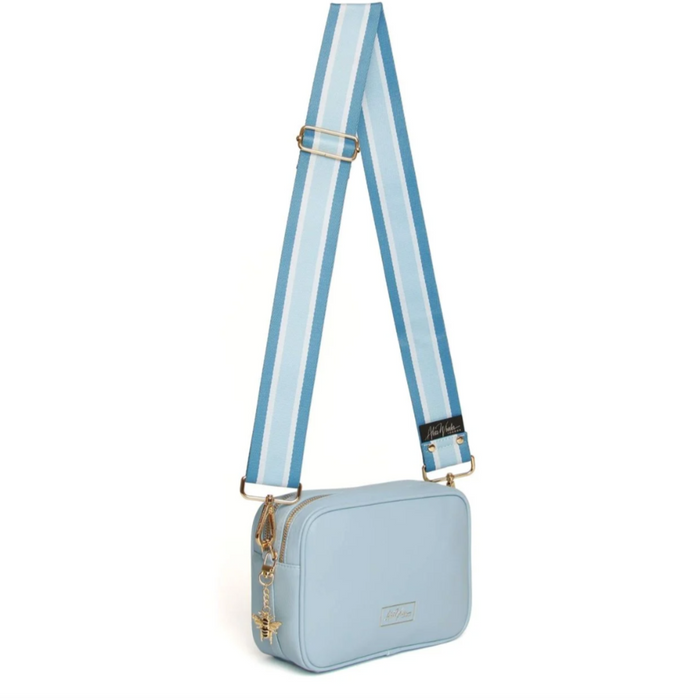 Pastel Blue Soho Double Zip Camera Bag by Alice Wheeler