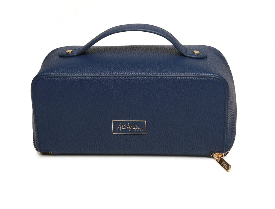 Navy Cosmetic Case by Alice Wheeler