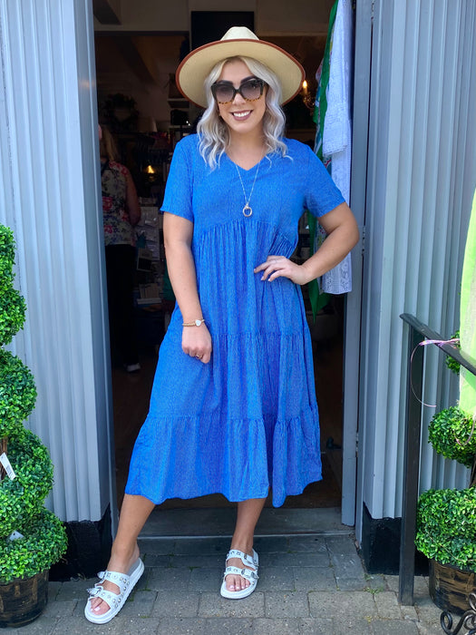 The Libby Dress - Blue Stripe