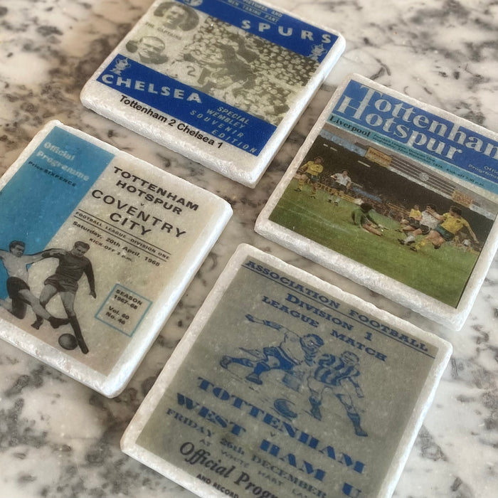 Tottenham Programmes - Marble Coaster Set