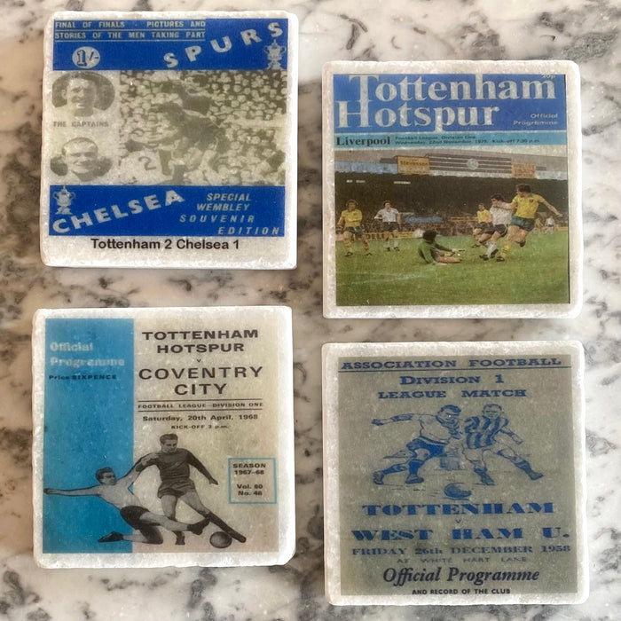 Tottenham Programmes - Marble Coaster Set