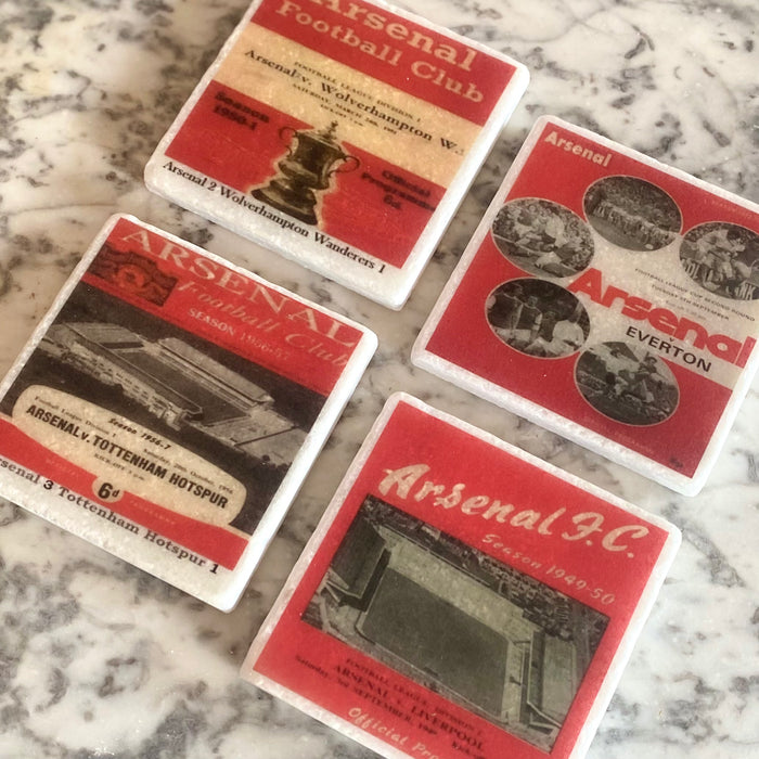 Arsenal Programmes - Marble Coaster Set