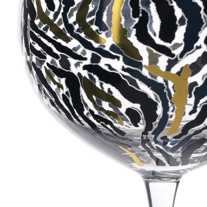 Zebra Print Gin Glasses - Set of 2