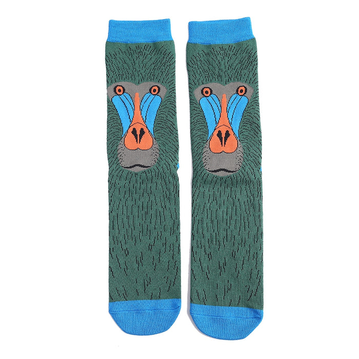 Mr Heron Bamboo Socks - Green Baboon