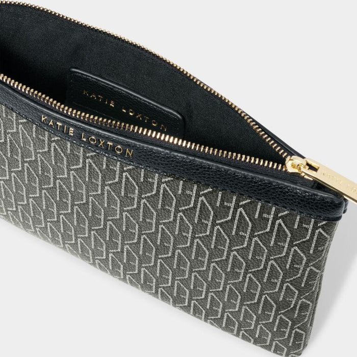 Black Signature Pouch by Katie Loxton