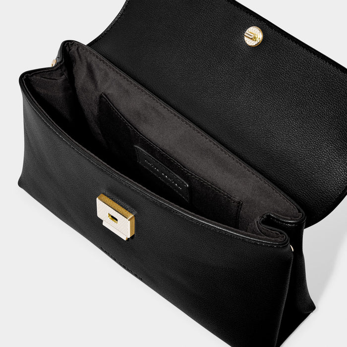 Black Demi Clutch Bag by Katie Loxton