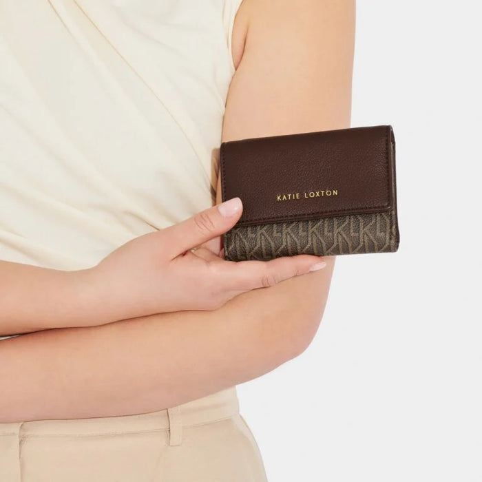 Chocolate Signature Purse by Katie Loxton