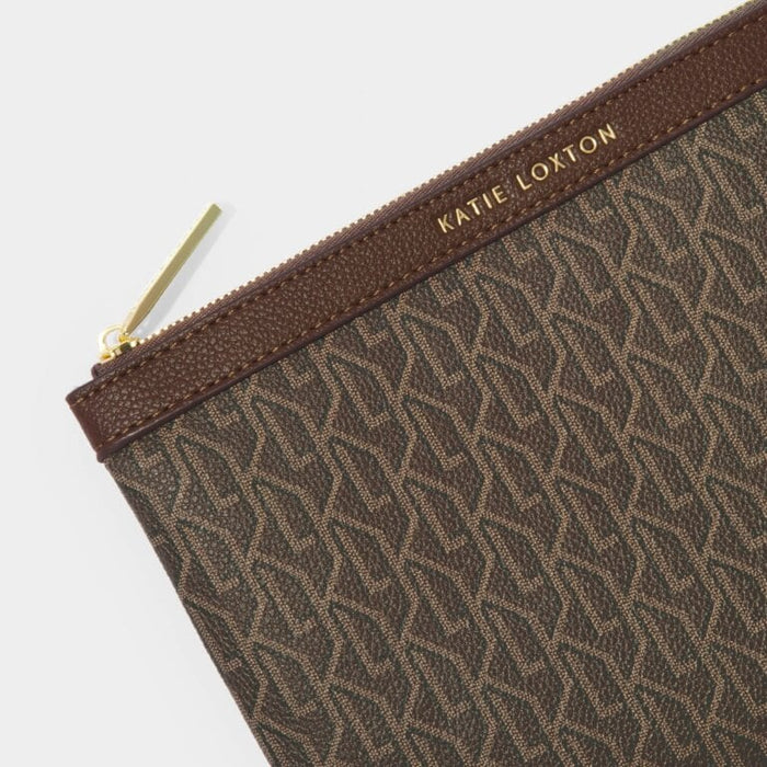 Chocolate Signature Pouch by Katie Loxton