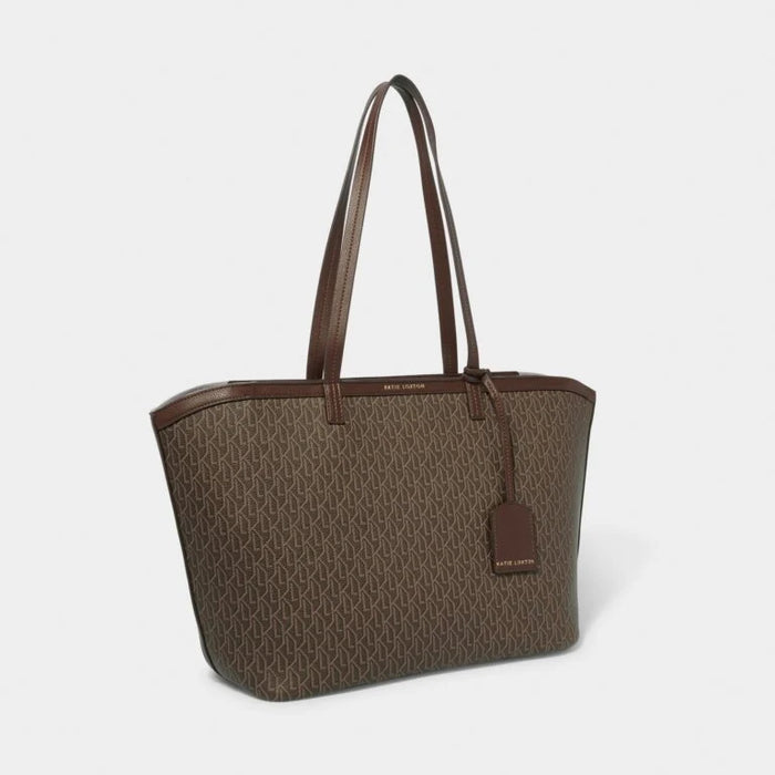Chocolate Signature Tote Bag by Katie Loxton