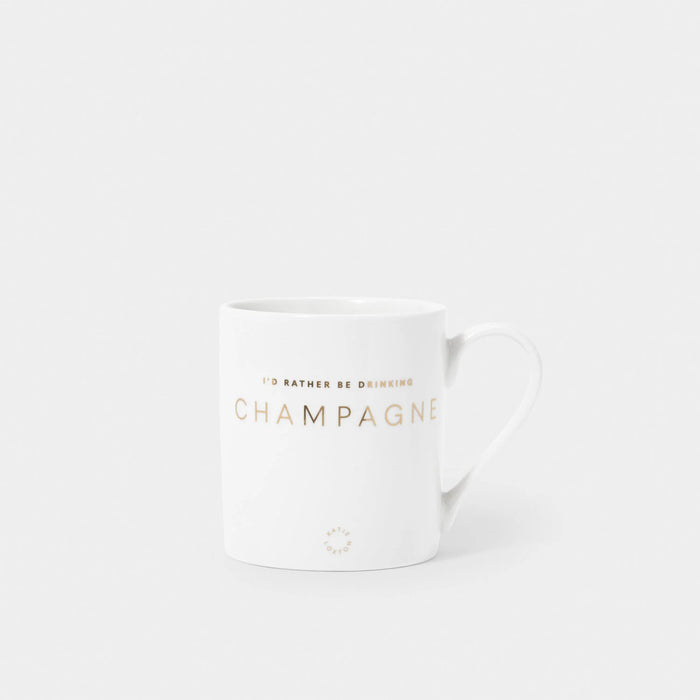 "I'd Rather Be Drinking Champagne" Porcelain Mug  by Katie Loxton