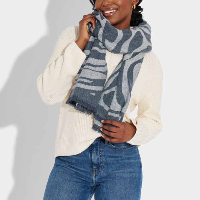 Zebra Print Blanket Scarf by Katie Loxton