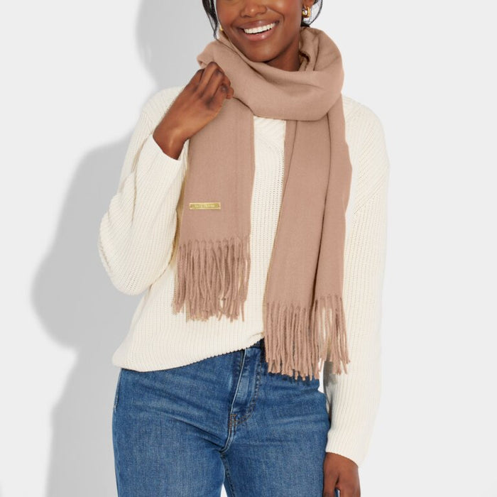 Soft Tan Blanket Scarf by Katie Loxton
