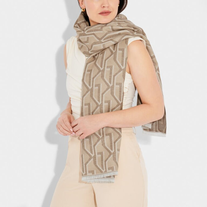 Taupe Signature Scarf by Katie Loxton