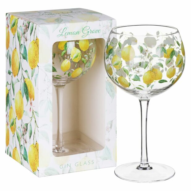 "Lemon Grove" Gin Glass