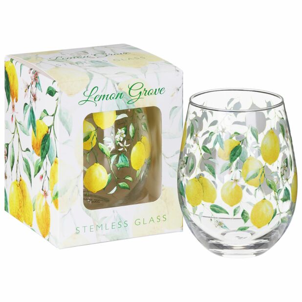 "Lemon Grove" Stemless Glass