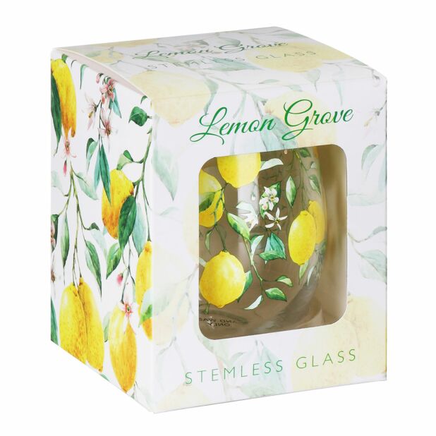 "Lemon Grove" Stemless Glass