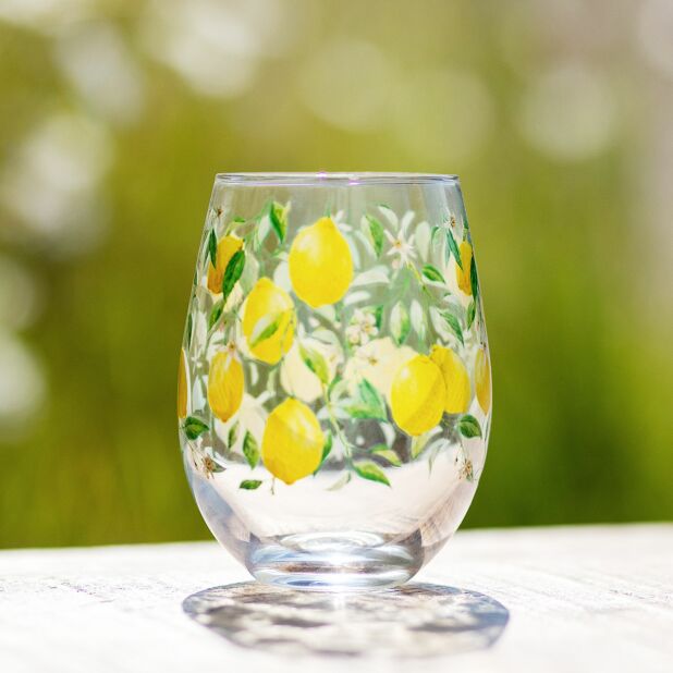 "Lemon Grove" Stemless Glass