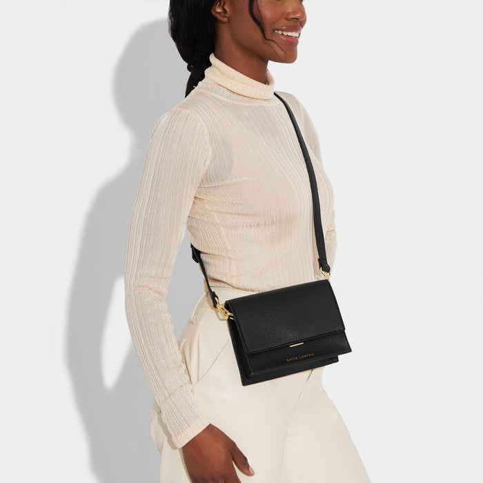 Black Mini Orla Divided Crossbody by Katie Loxton