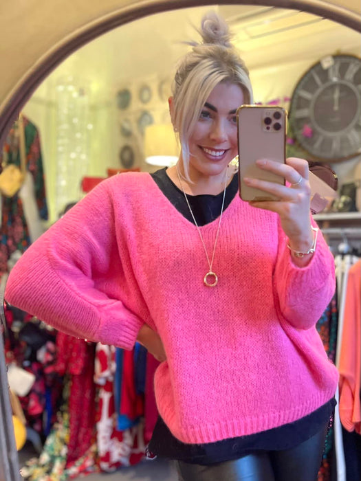 Mohair Jumper - Bright Pink — Lovely Libby's