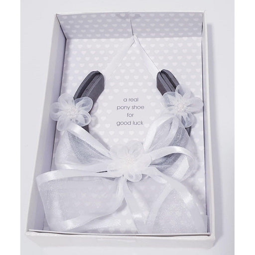 Pony Shoe  - A Real Pony Shoe For Good Luck - White Organza - The Olive Branch & Lovely Libby's