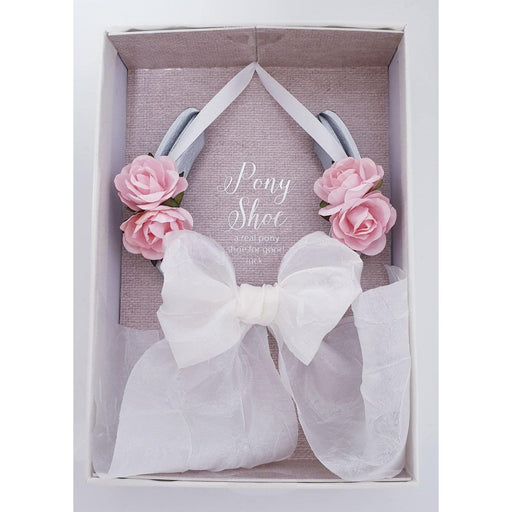 Pony Shoe  - A Real Pony Shoe For Good Luck - Pink Flowers - The Olive Branch & Lovely Libby's