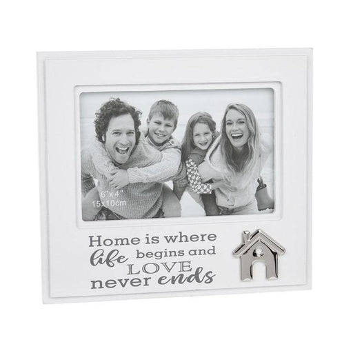 Home Is Where Life Begins - 6" x 4" Photo Frame - The Olive Branch & Lovely Libby's