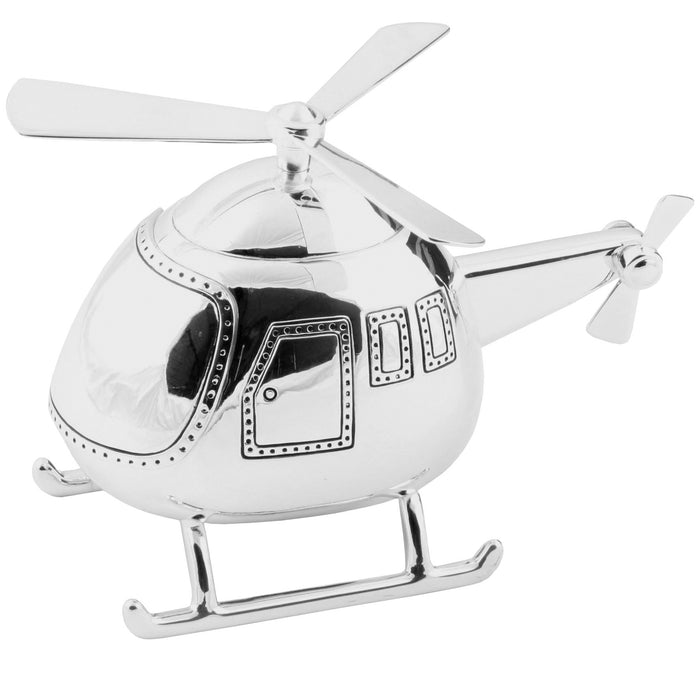 Silver Plated Helicopter Money Box
