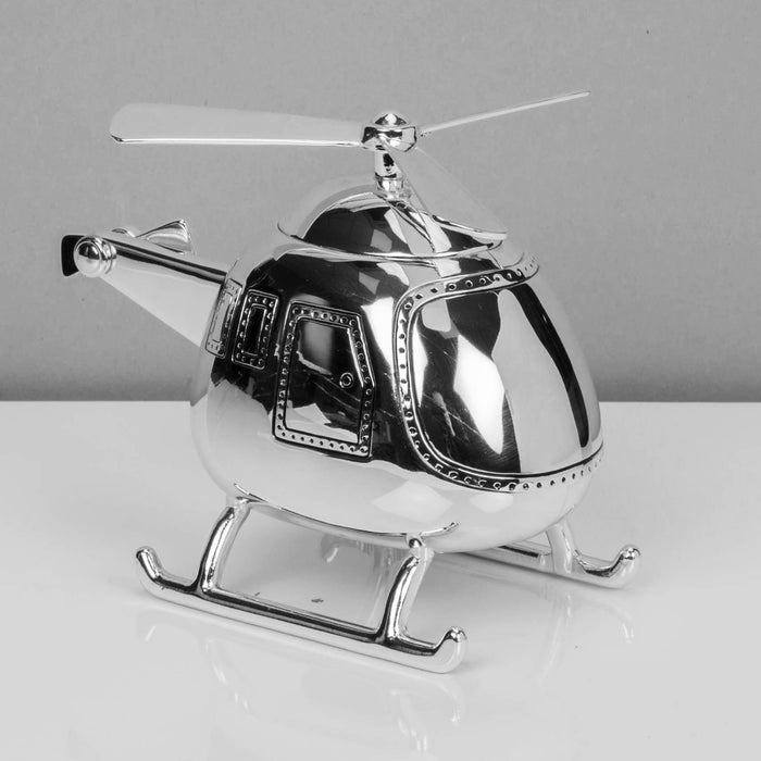 Silver Plated Helicopter Money Box