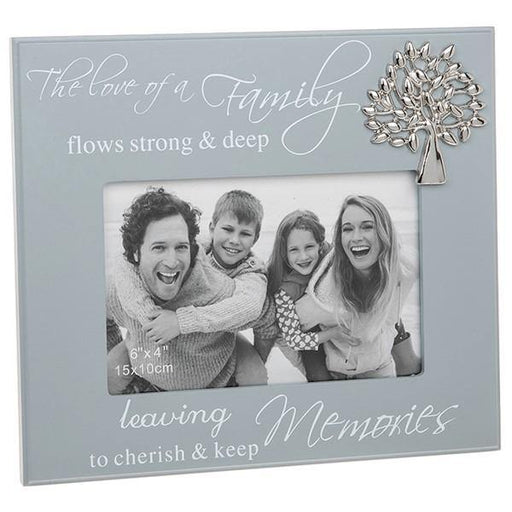 Grey Script Photo Frame 6x4 Family - The Olive Branch & Lovely Libby's