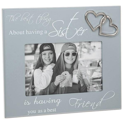 Grey Script Photo Frame 6 x 4 Sister - The Olive Branch & Lovely Libby's