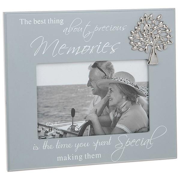 Grey Script Photo Frame 6x4 Memories - The Olive Branch & Lovely Libby's