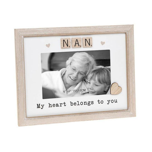 Nan - 6" x 4" Scrabble Photo Frame - The Olive Branch & Lovely Libby's