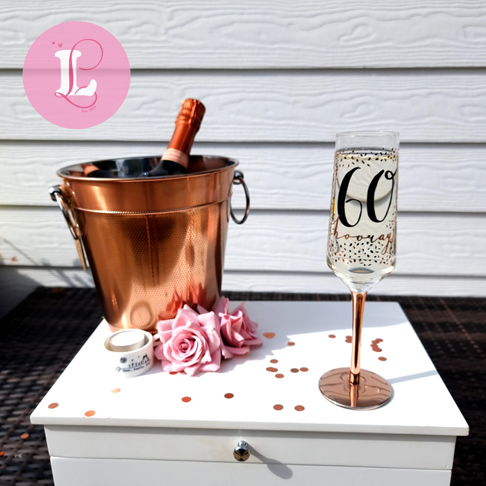 Luxe Birthday Champagne Flute - 60 Hooray