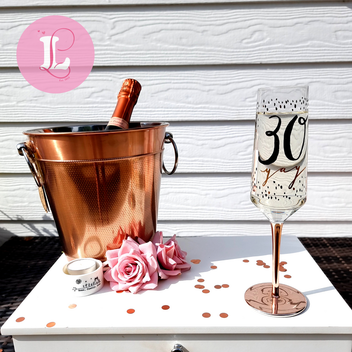 Luxe Birthday Champagne Flute - 30 yay
