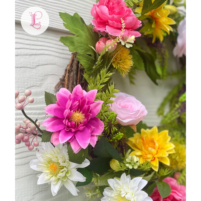 Everlasting Bouquets - Floral Wreath Mixed Summer
