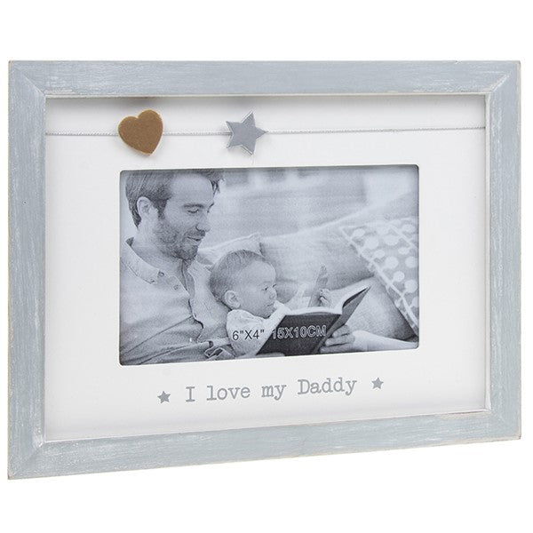 Daddy Grey Wooden Photo Frame