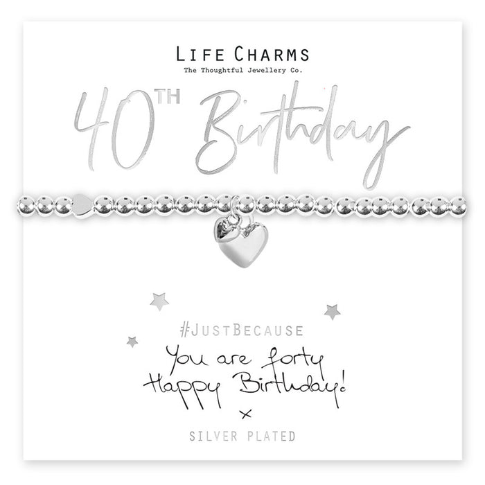 40th Birthday Bracelet by Life Charms