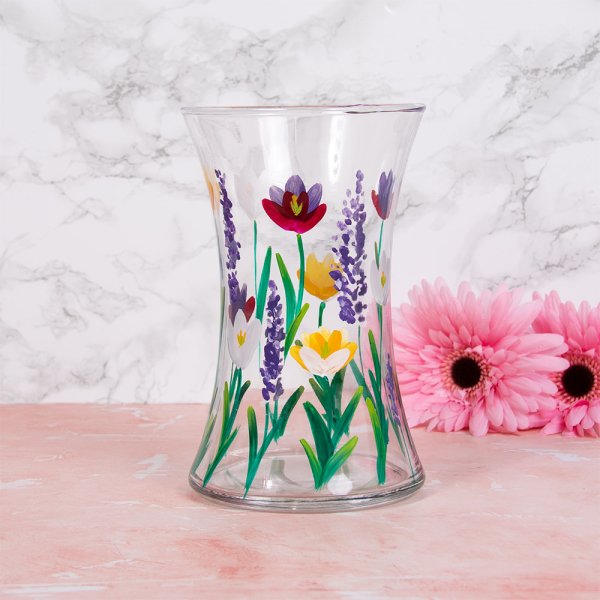 Crocus Handpainted Vase by Lynsey Johnstone