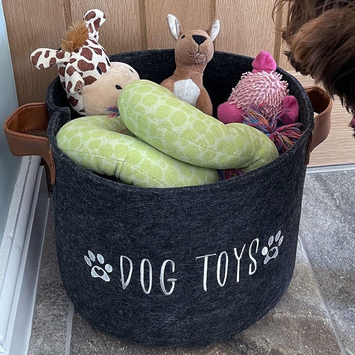 Dog Toys Felt Basket