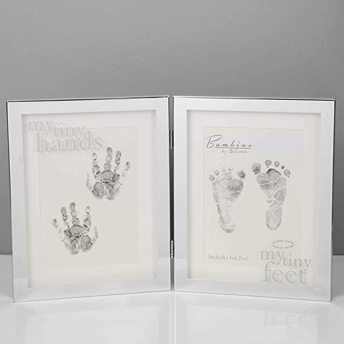 Silver plated Frame Baby - My Tiny Hands/Feet Ink Pad