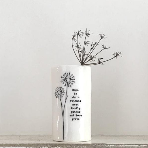 East of India “ Home Is Where” Porcelain Vase - The Olive Branch & Lovely Libby's