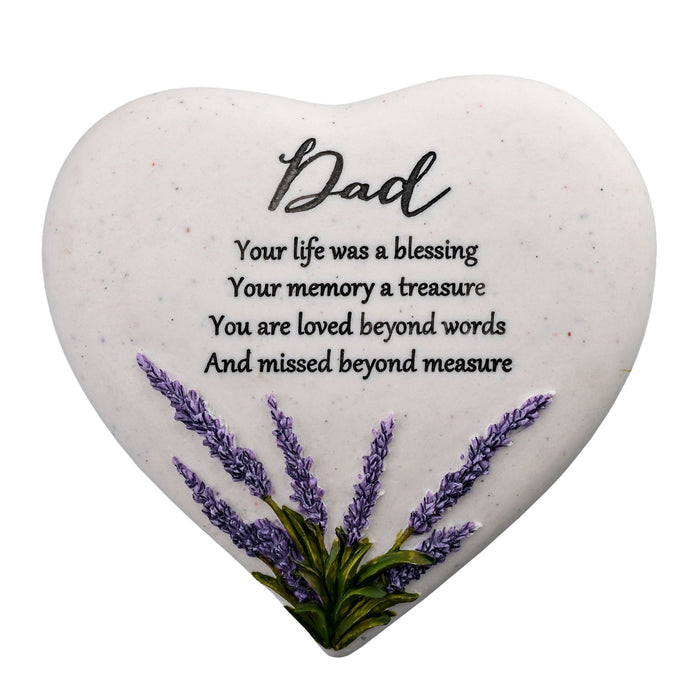 Thoughts Of You - Dad Heart Stone Memorial - Light Your Way