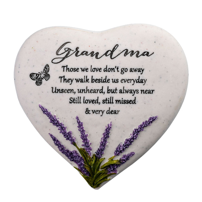 Thoughts Of You - Grandma Heart Stone Memorial - Light Your Way