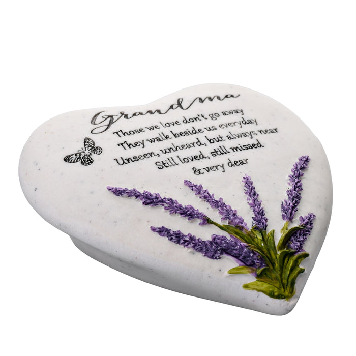 Thoughts Of You - Grandma Heart Stone Memorial - Light Your Way