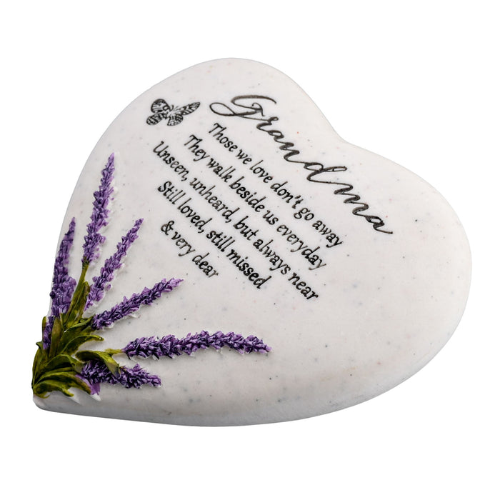 Thoughts Of You - Grandma Heart Stone Memorial - Light Your Way