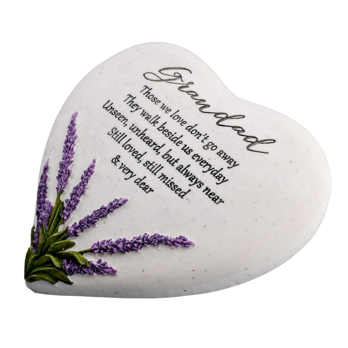 Thoughts Of You - Grandad Heart Stone Memorial - Light Your Way