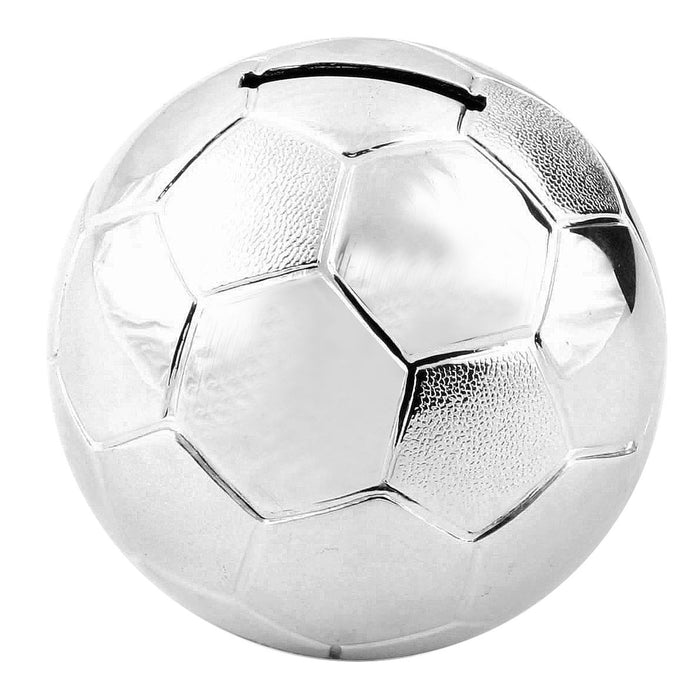 Silver Plated Football Money Box