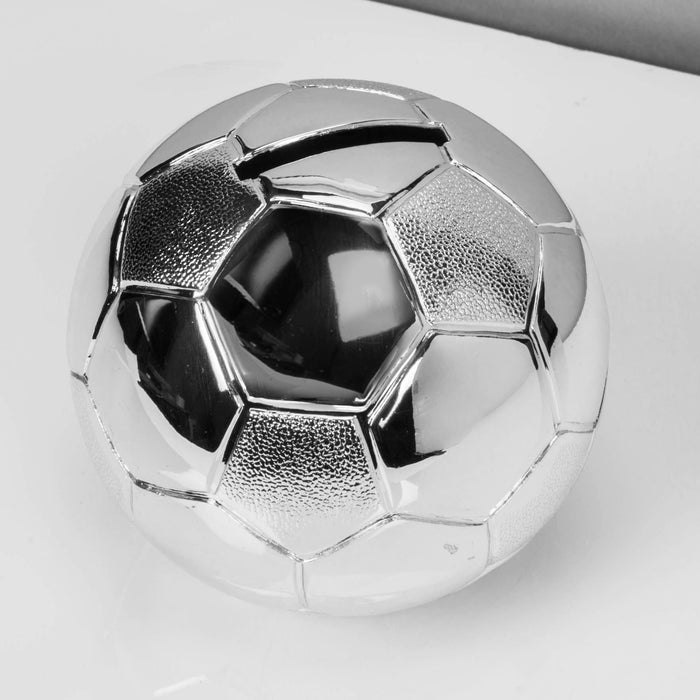 Silver Plated Football Money Box